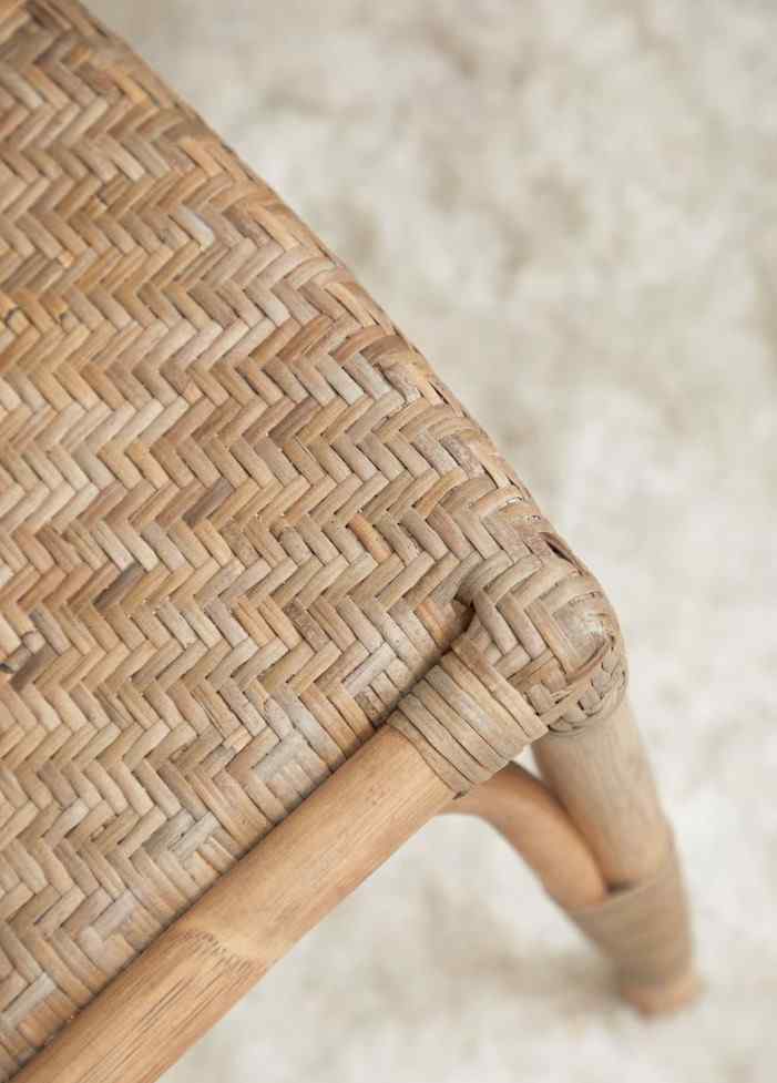 Luna Rattan Frame Armless Dining Chair 2PC