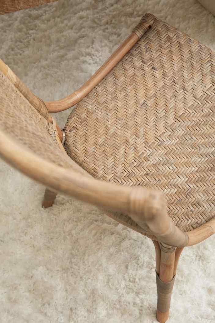 Luna Rattan Frame Armless Dining Chair 2PC