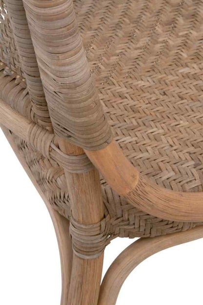 Luna Rattan Frame Armless Dining Chair 2PC