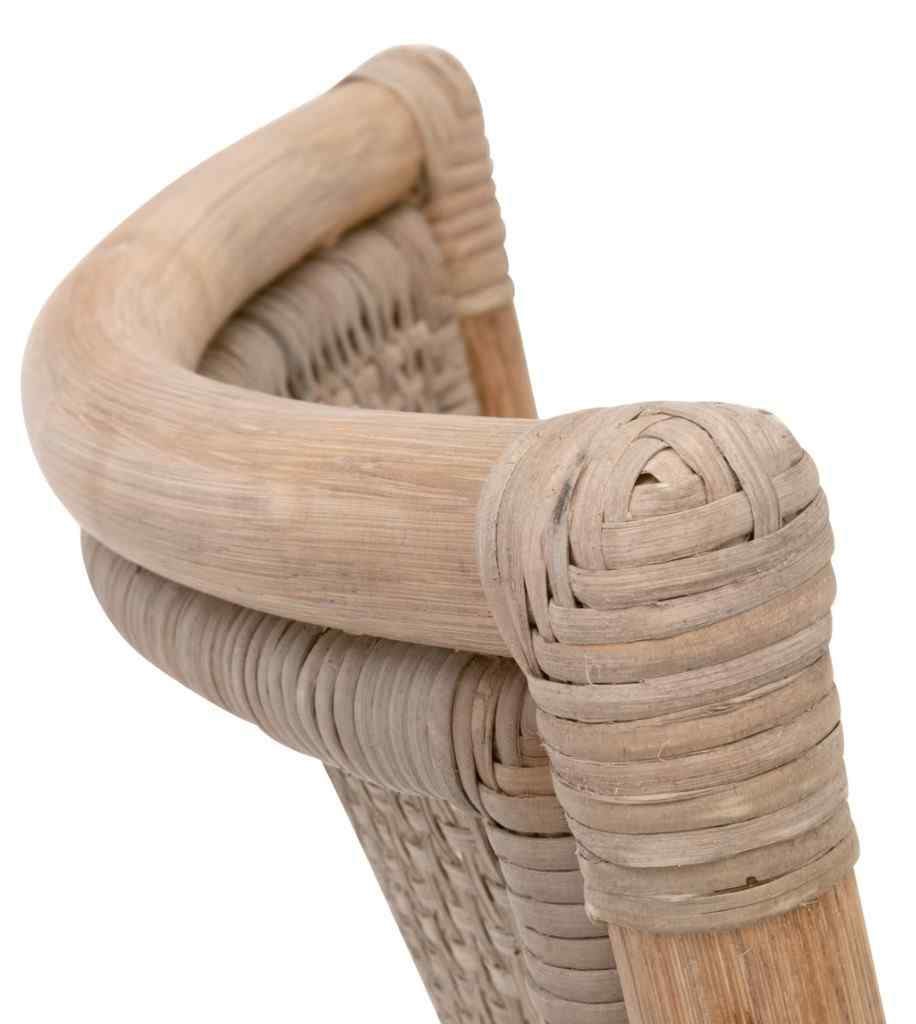 Luna Rattan Frame Armless Dining Chair 2PC