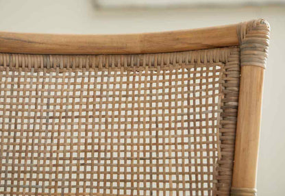 Luna Rattan Frame Armless Dining Chair 2PC