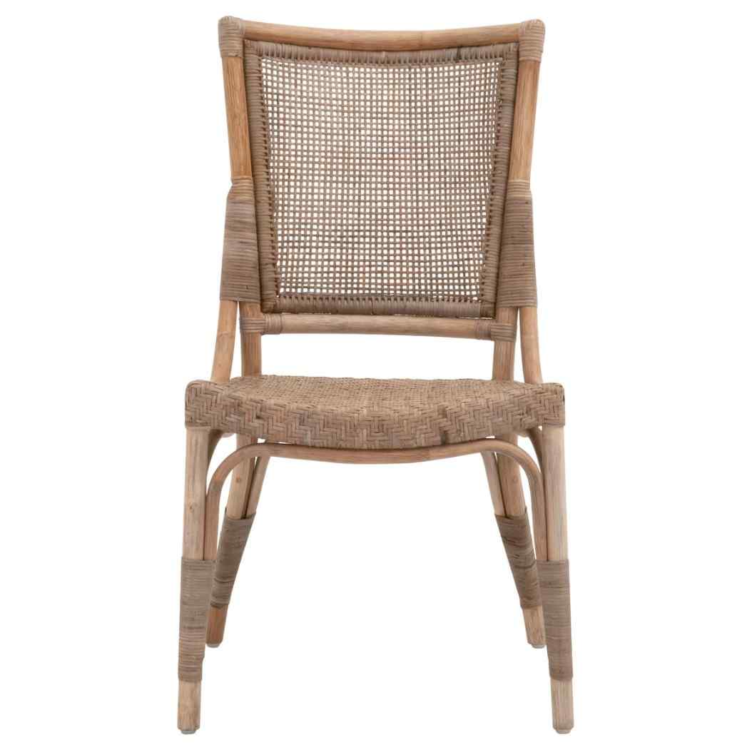 Luna Rattan Frame Armless Dining Chair 2PC