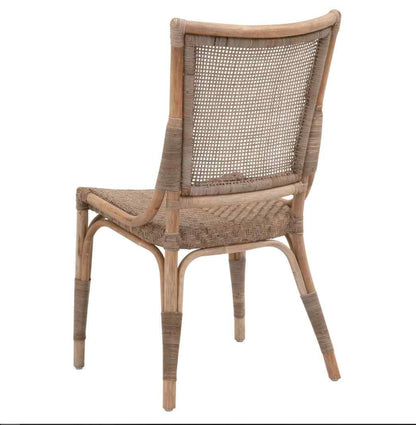 Luna Rattan Frame Armless Dining Chair 2PC