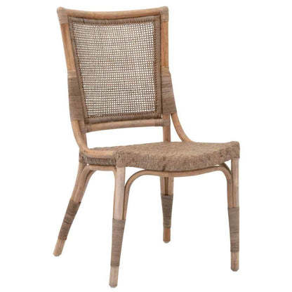 Luna Rattan Frame Armless Dining Chair 2PC