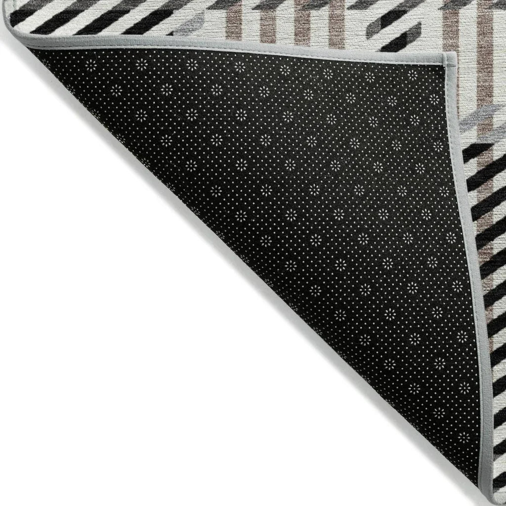 Lunara Black Washable Indoor-Outdoor Rug-Outdoor Rugs-LOOMLAN Rugs-LOOMLAN