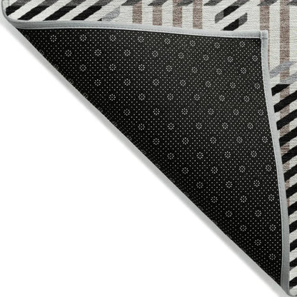 Lunara Black Washable Indoor-Outdoor Rug-Outdoor Rugs-LOOMLAN Rugs-LOOMLAN