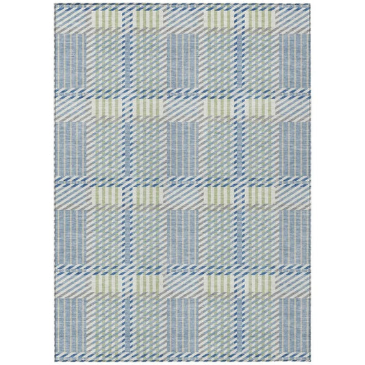 Lunara Blue Washable Indoor-Outdoor Rug-Outdoor Rugs-LOOMLAN Rugs-2'6" x 3'10"-LOOMLAN