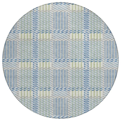 Lunara Blue Washable Indoor-Outdoor Rug-Outdoor Rugs-LOOMLAN Rugs-8' x 8'-LOOMLAN