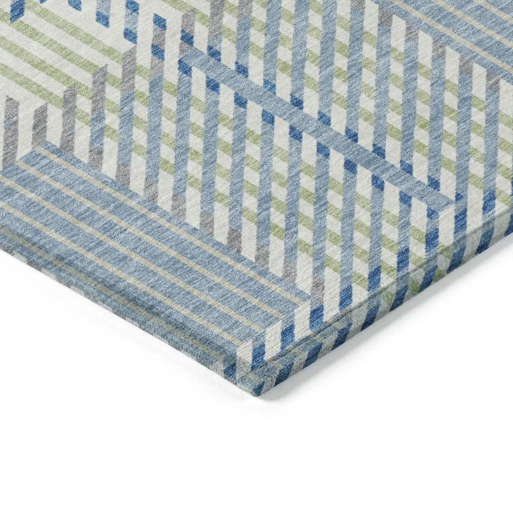 Lunara Blue Washable Indoor-Outdoor Rug-Outdoor Rugs-LOOMLAN Rugs-LOOMLAN