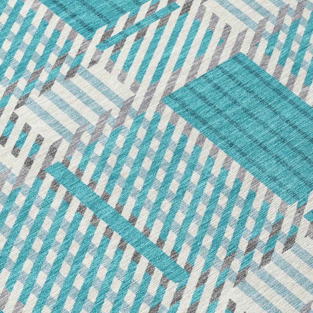 Lunara Teal Washable Indoor-Outdoor Rug-Outdoor Rugs-LOOMLAN Rugs-LOOMLAN