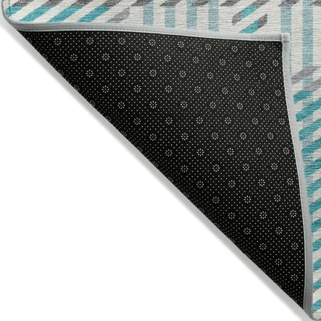 Lunara Teal Washable Indoor-Outdoor Rug-Outdoor Rugs-LOOMLAN Rugs-LOOMLAN