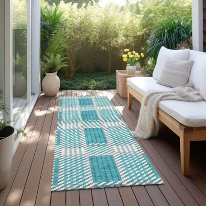 Lunara Teal Washable Indoor-Outdoor Rug-Outdoor Rugs-LOOMLAN Rugs-LOOMLAN