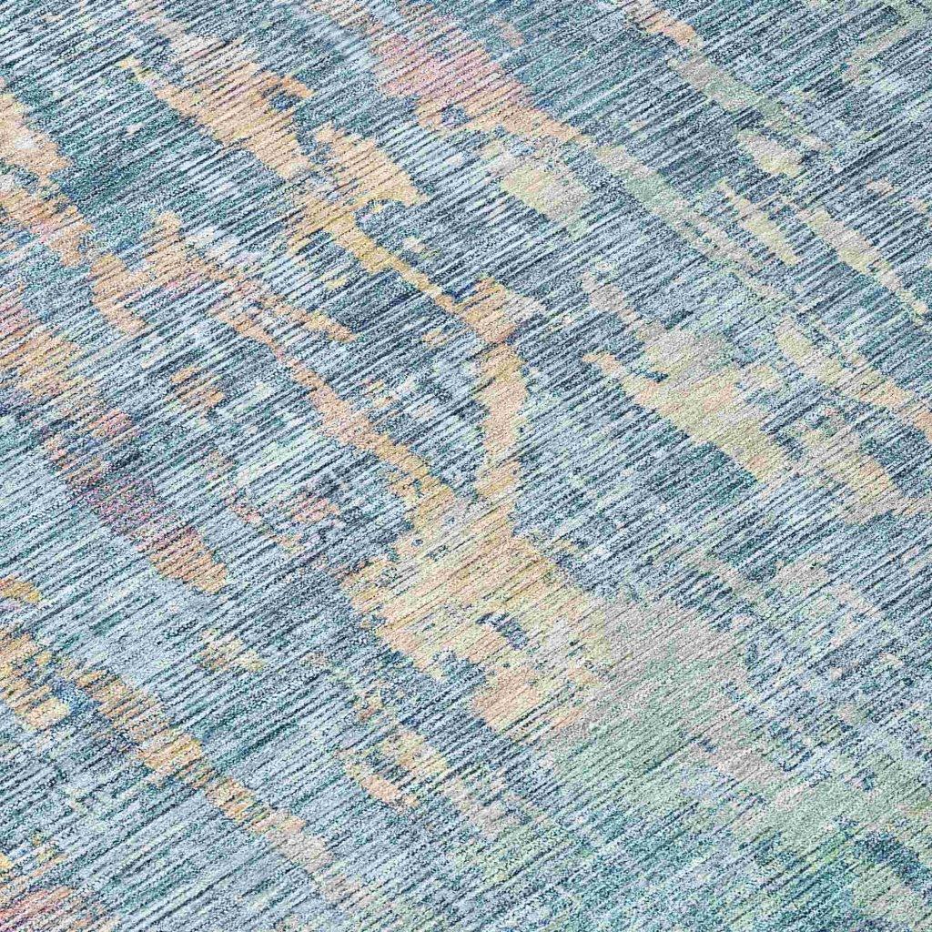 Lunisse Blue Washable Indoor - Outdoor Rug - LOOMLAN - LOOMLAN Rugs - Outdoor Rugs