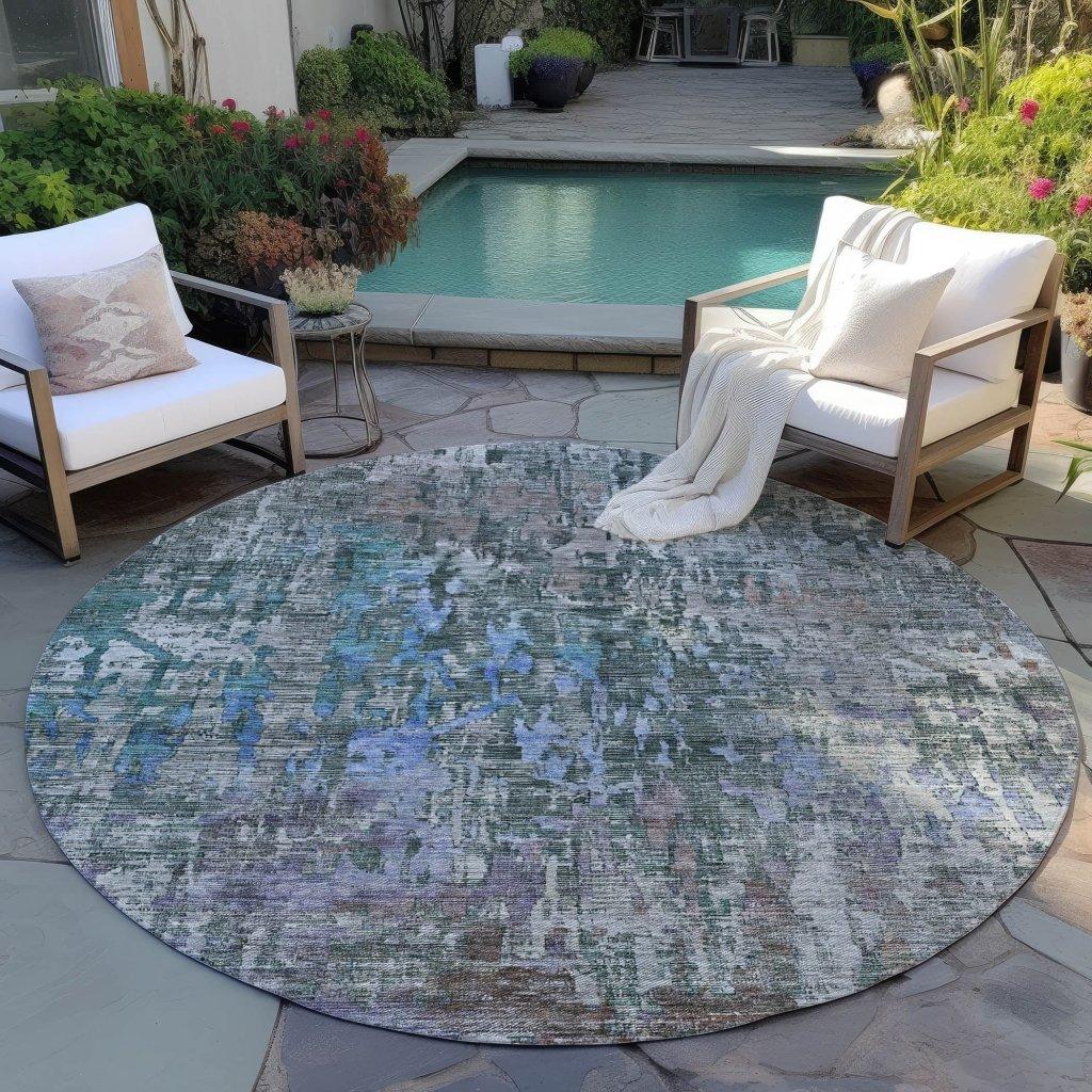 Lunisse Fern Washable Indoor - Outdoor Rug - LOOMLAN - LOOMLAN Rugs - Outdoor Rugs