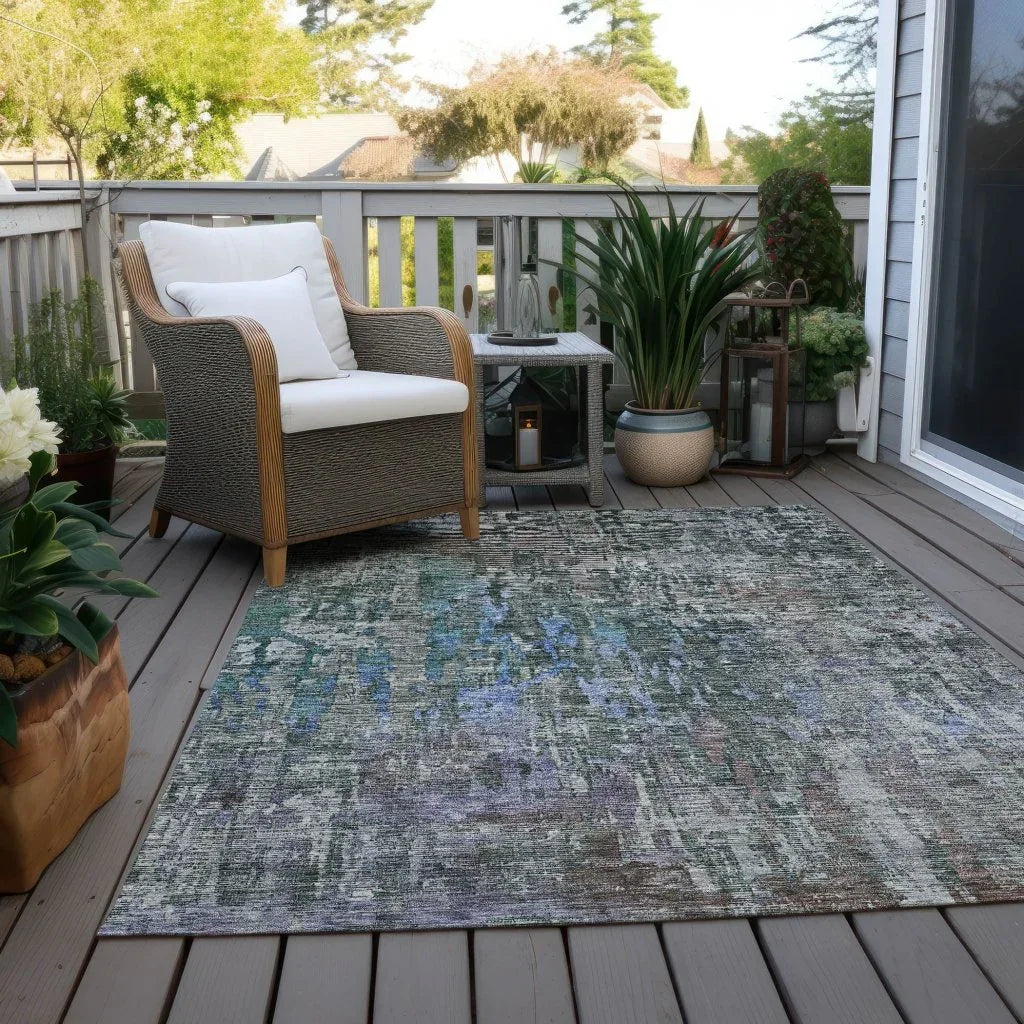 Lunisse Fern Washable Indoor - Outdoor Rug - LOOMLAN - LOOMLAN Rugs - Outdoor Rugs