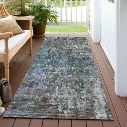 Lunisse Fern Washable Indoor - Outdoor Rug - LOOMLAN - LOOMLAN Rugs - Outdoor Rugs