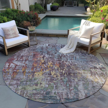 Lunisse Gray Washable Indoor - Outdoor Rug - LOOMLAN - LOOMLAN Rugs - Outdoor Rugs