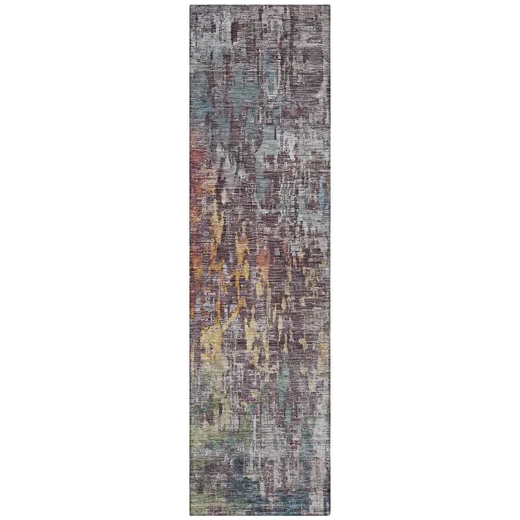 Lunisse Gray Washable Indoor - Outdoor Rug - LOOMLAN - LOOMLAN Rugs - Outdoor Rugs