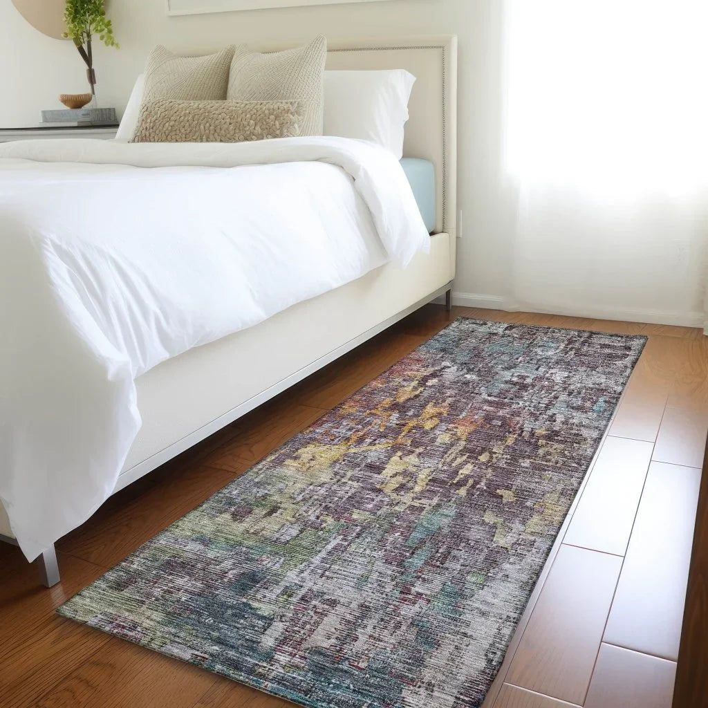 Lunisse Gray Washable Indoor - Outdoor Rug - LOOMLAN - LOOMLAN Rugs - Outdoor Rugs