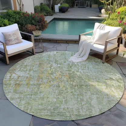 Lunisse Green Washable Indoor - Outdoor Rug - LOOMLAN - LOOMLAN Rugs - Outdoor Rugs