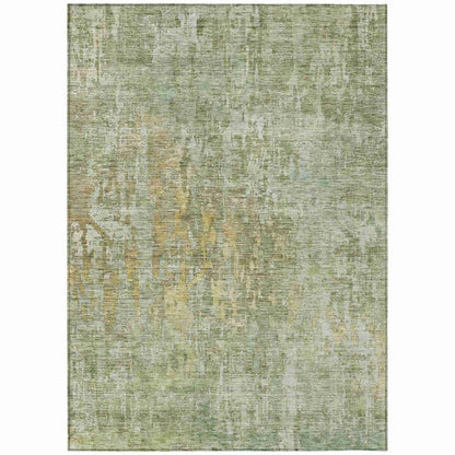 Lunisse Green Washable Indoor - Outdoor Rug - LOOMLAN - LOOMLAN Rugs - Outdoor Rugs