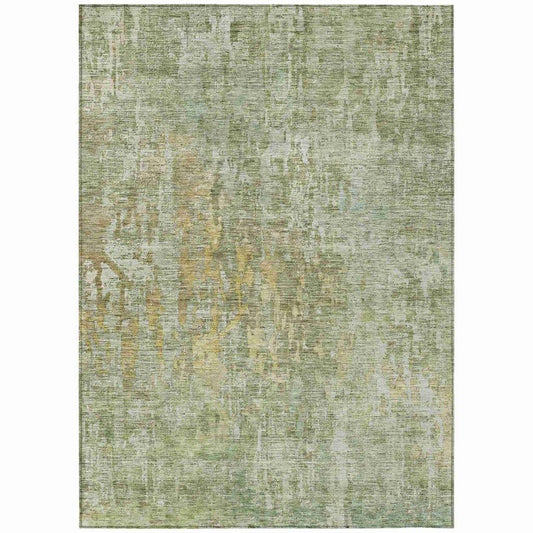 Lunisse Green Washable Indoor - Outdoor Rug - LOOMLAN - LOOMLAN Rugs - Outdoor Rugs