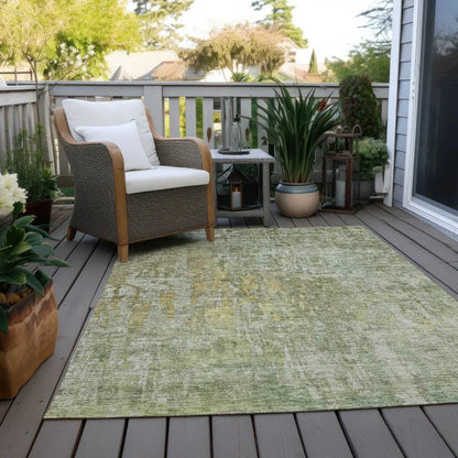 Lunisse Green Washable Indoor - Outdoor Rug - LOOMLAN - LOOMLAN Rugs - Outdoor Rugs