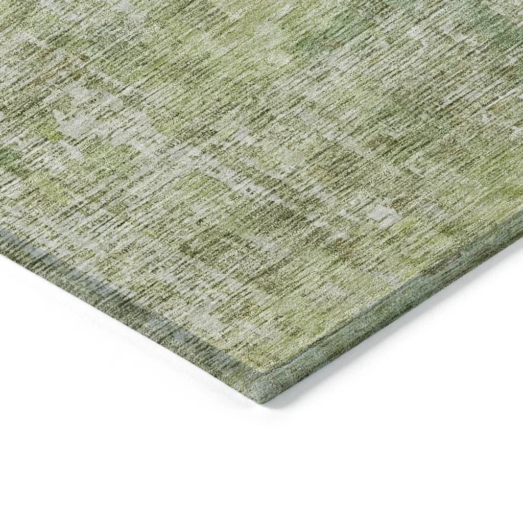 Lunisse Green Washable Indoor - Outdoor Rug - LOOMLAN - LOOMLAN Rugs - Outdoor Rugs