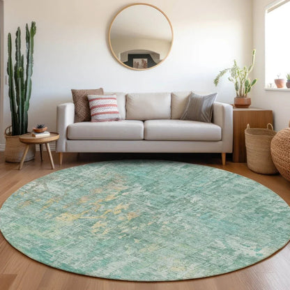 Lunisse Teal Washable Indoor - Outdoor Rug - LOOMLAN - LOOMLAN Rugs - Outdoor Rugs