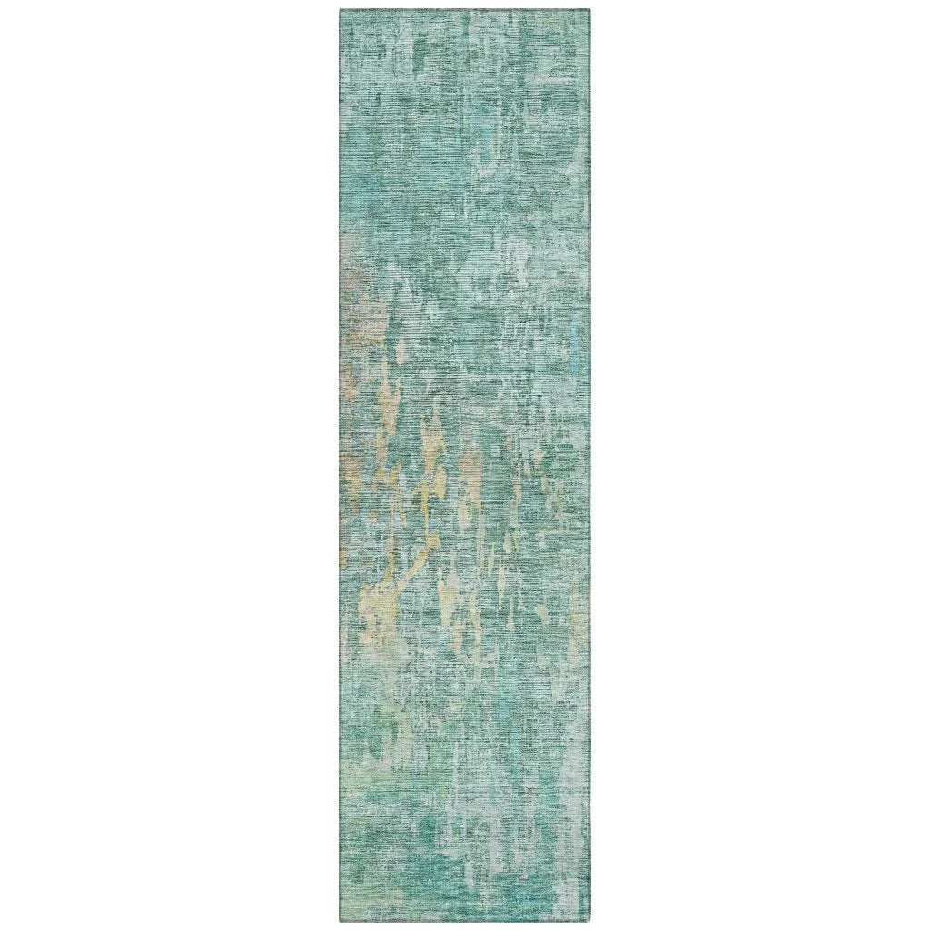 Lunisse Teal Washable Indoor - Outdoor Rug - LOOMLAN - LOOMLAN Rugs - Outdoor Rugs