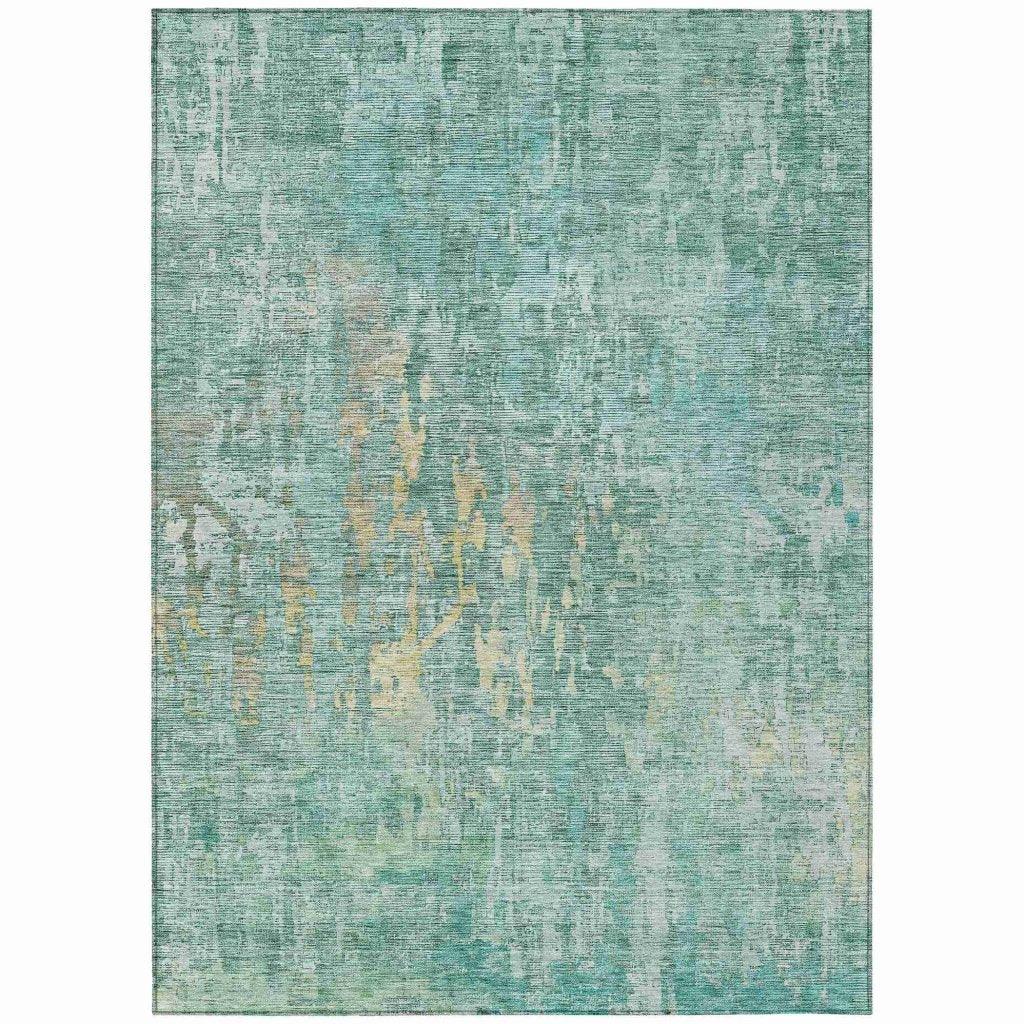 Lunisse Teal Washable Indoor - Outdoor Rug - LOOMLAN - LOOMLAN Rugs - Outdoor Rugs