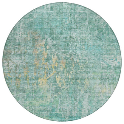 Lunisse Teal Washable Indoor - Outdoor Rug - LOOMLAN - LOOMLAN Rugs - Outdoor Rugs