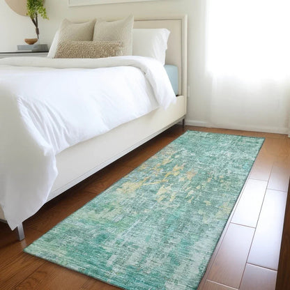 Lunisse Teal Washable Indoor - Outdoor Rug - LOOMLAN - LOOMLAN Rugs - Outdoor Rugs