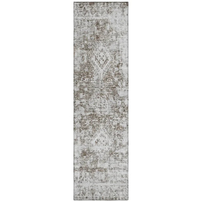 Lurea Brown Washable Indoor - Outdoor Rug - LOOMLAN - LOOMLAN Rugs - Outdoor Rugs