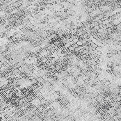 Lurea Gray Washable Indoor - Outdoor Rug - LOOMLAN - LOOMLAN Rugs - Outdoor Rugs