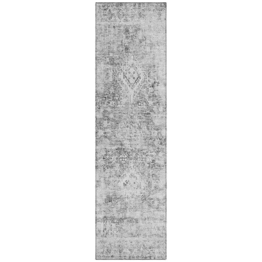 Lurea Gray Washable Indoor - Outdoor Rug - LOOMLAN - LOOMLAN Rugs - Outdoor Rugs