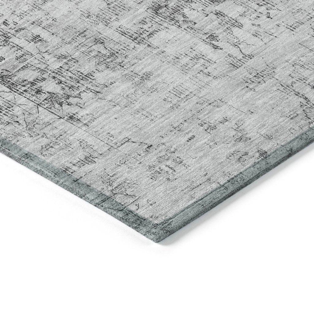 Lurea Gray Washable Indoor - Outdoor Rug - LOOMLAN - LOOMLAN Rugs - Outdoor Rugs