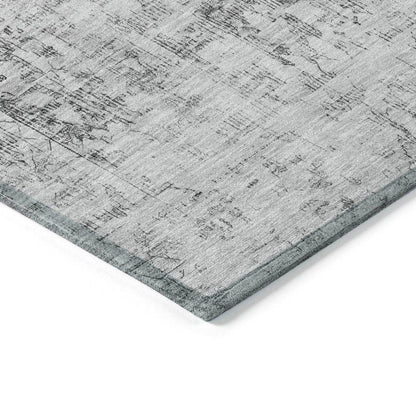 Lurea Gray Washable Indoor - Outdoor Rug - LOOMLAN - LOOMLAN Rugs - Outdoor Rugs