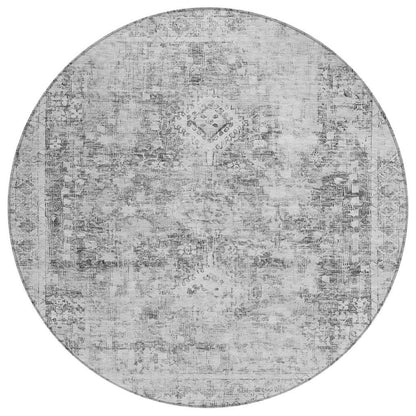 Lurea Gray Washable Indoor - Outdoor Rug - LOOMLAN - LOOMLAN Rugs - Outdoor Rugs