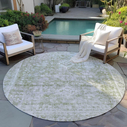 Lurea Green Washable Indoor - Outdoor Rug - LOOMLAN - LOOMLAN Rugs - Outdoor Rugs