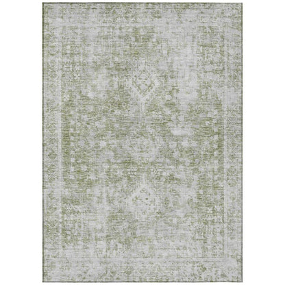 Lurea Green Washable Indoor - Outdoor Rug - LOOMLAN - LOOMLAN Rugs - Outdoor Rugs
