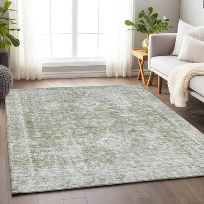 Lurea Green Washable Indoor - Outdoor Rug - LOOMLAN - LOOMLAN Rugs - Outdoor Rugs