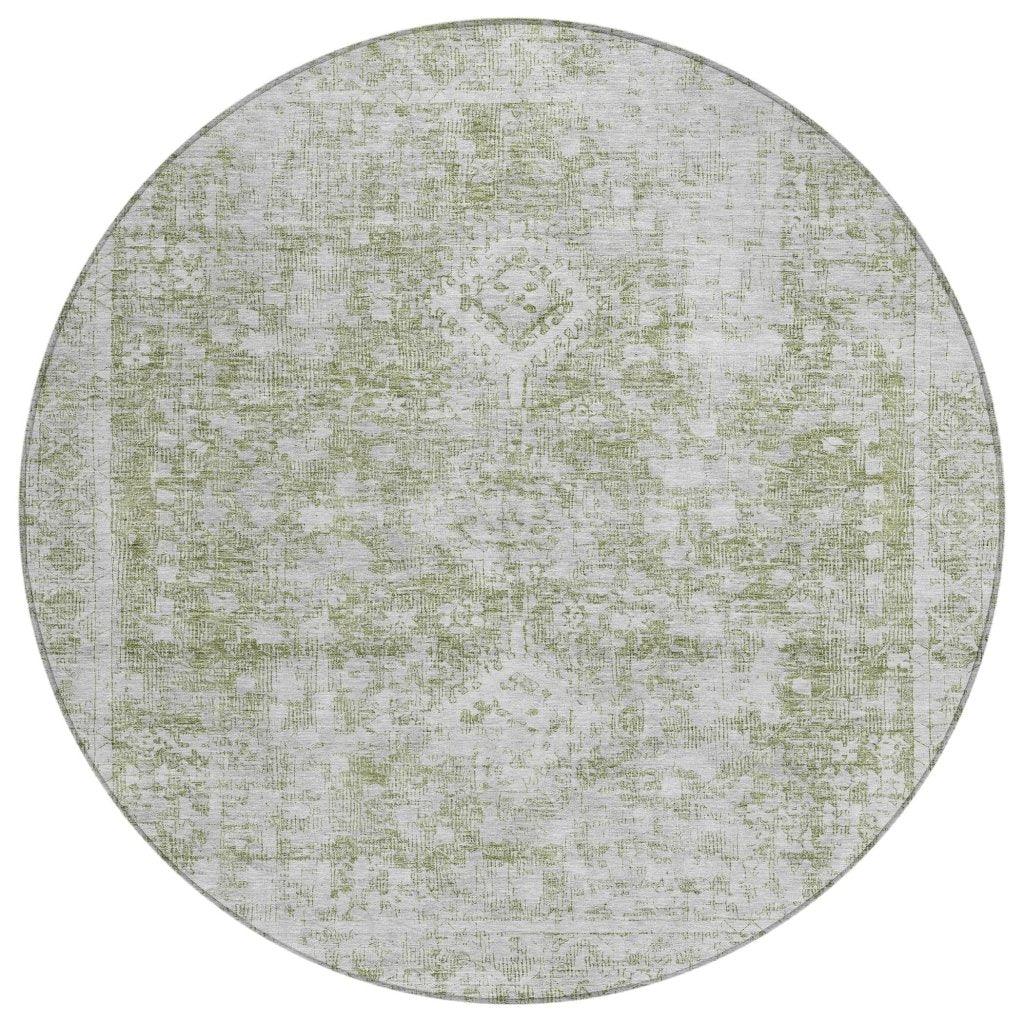 Lurea Green Washable Indoor - Outdoor Rug - LOOMLAN - LOOMLAN Rugs - Outdoor Rugs