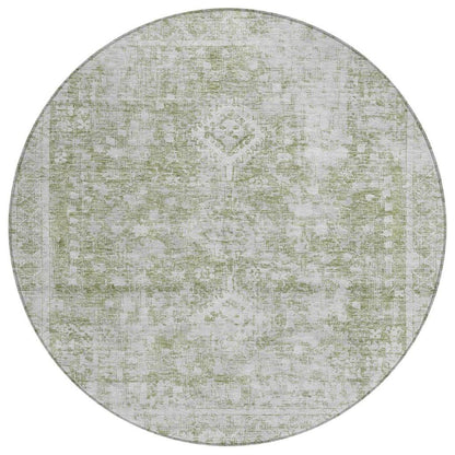 Lurea Green Washable Indoor - Outdoor Rug - LOOMLAN - LOOMLAN Rugs - Outdoor Rugs