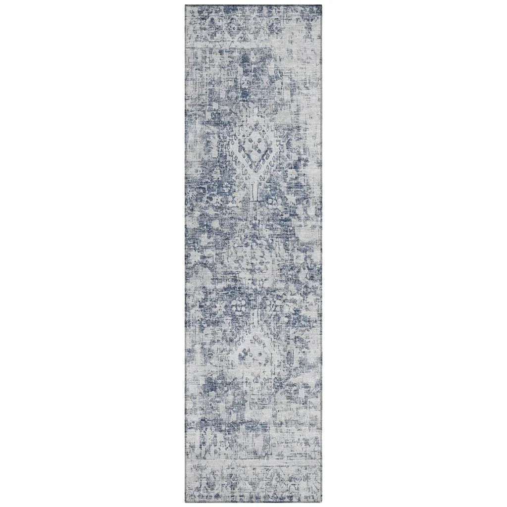 Lurea Navy Washable Indoor - Outdoor Rug - LOOMLAN - LOOMLAN Rugs - Outdoor Rugs