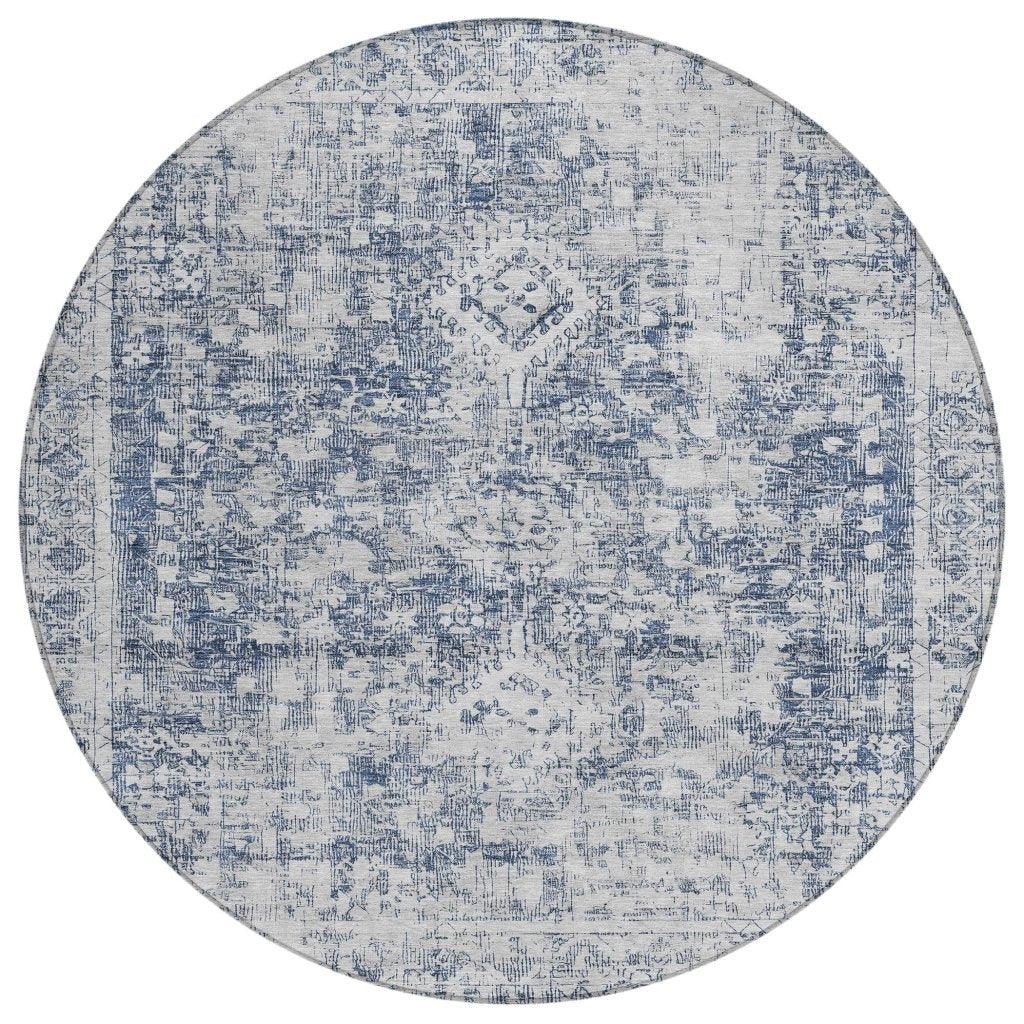 Lurea Navy Washable Indoor - Outdoor Rug - LOOMLAN - LOOMLAN Rugs - Outdoor Rugs