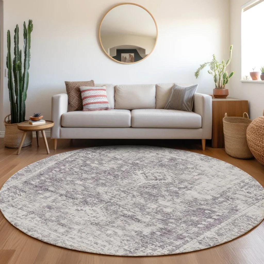 Lurea Purple Washable Indoor - Outdoor Rug - LOOMLAN - LOOMLAN Rugs - Outdoor Rugs