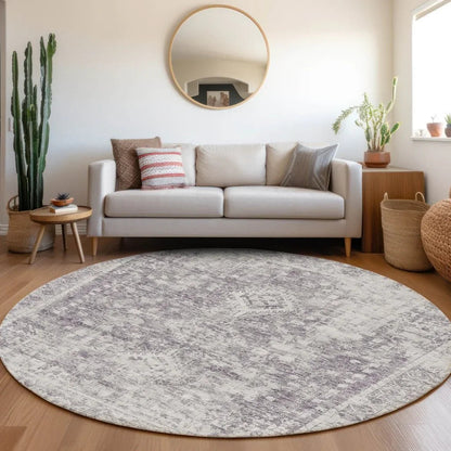 Lurea Purple Washable Indoor - Outdoor Rug - LOOMLAN - LOOMLAN Rugs - Outdoor Rugs