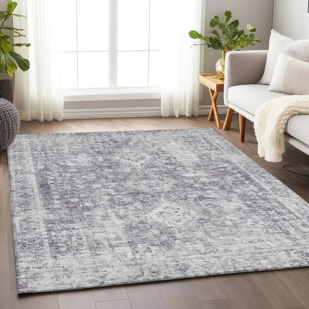 Lurea Purple Washable Indoor - Outdoor Rug - LOOMLAN - LOOMLAN Rugs - Outdoor Rugs
