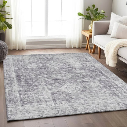 Lurea Purple Washable Indoor - Outdoor Rug - LOOMLAN - LOOMLAN Rugs - Outdoor Rugs